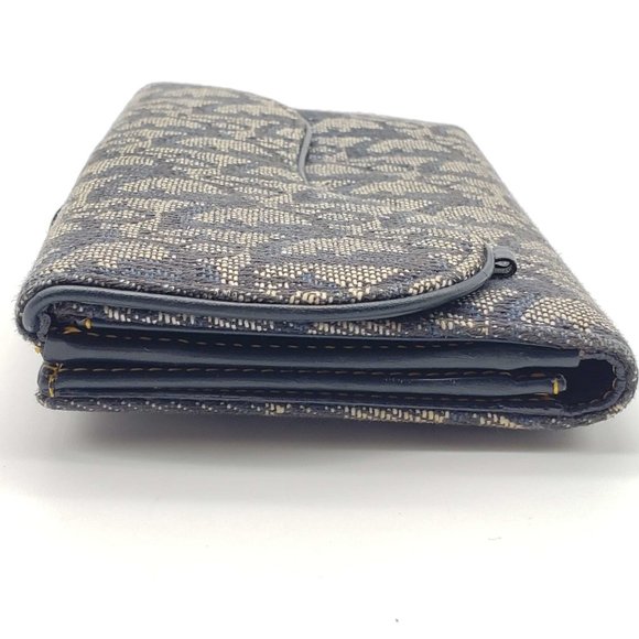 100% Authentic Christian Dior Navy Blue Canvas Wallet - Picture 7 of 12